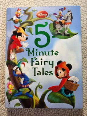 Disney 5 Minute Fairy Tales Childrens Hardcover Book Disney Press 2013 Kids